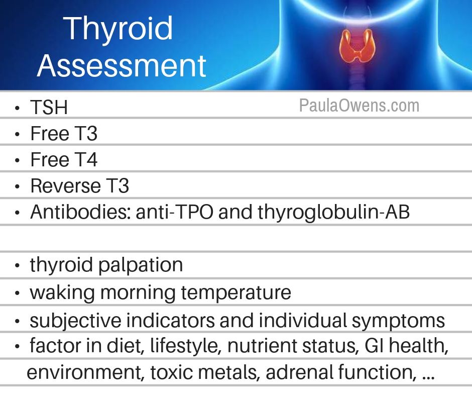 Thyroid Assessment - Paula Owens, MS Clinical and Holistic Nutritionist