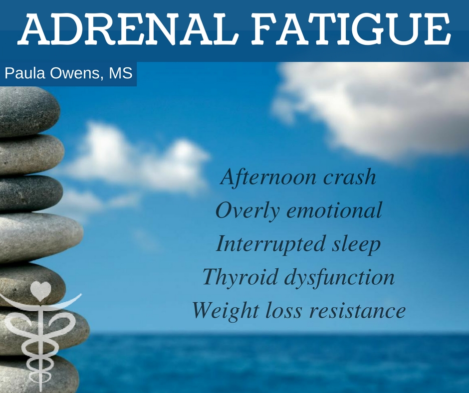 Adrenal Fatigue - Paula Owens, MS Holistic Nutritionist and Functional Health Practitioner