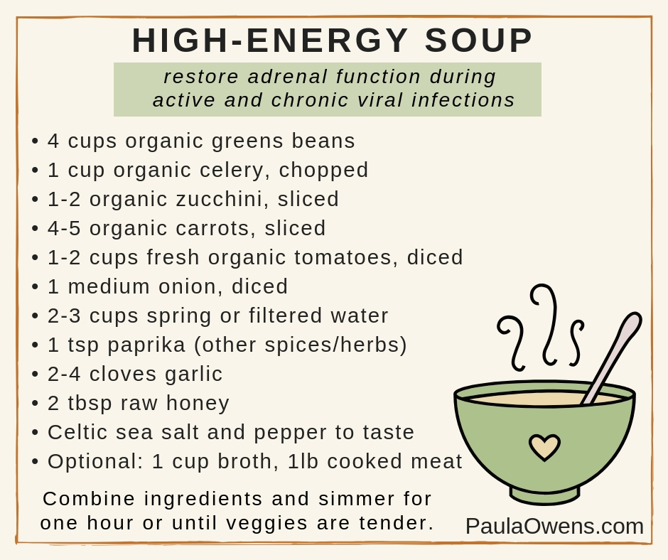 High energy soup to restore adrenal function